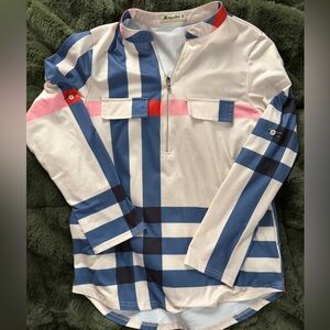 Chic Women's Plaid Zip-Up Blouse